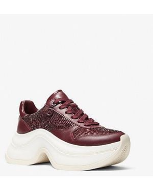 MICHAEL Michael Kors Mk Arla Metallic Leather Sneaker - Purple