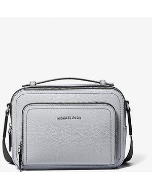 Michael Kors Borsa a tracolla Hudson in pelle martellata - Grigio