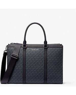 Michael Kors Cooper Signature Logo Briefcase - Blue