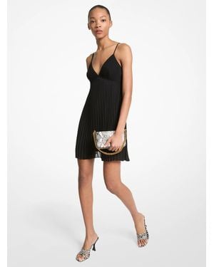 MICHAEL Michael Kors Mk Pleated Slip Dress - White