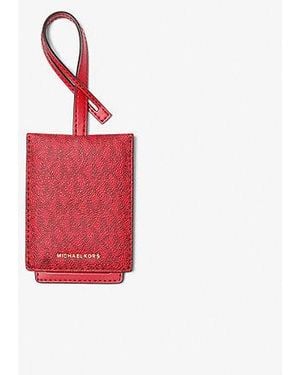 Michael Kors Jet Set Signature Logo Luggage Tag - Red