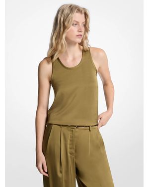 MICHAEL Michael Kors Mk Satin Racerback Vest - Green