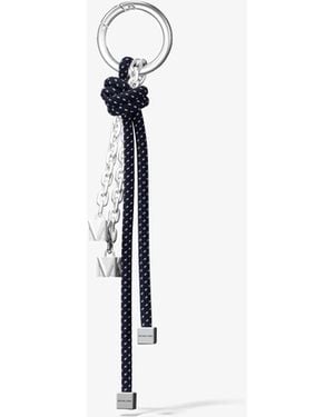 Michael Kors Mk-Tone And Speckled Cord Bag Charm - White