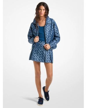 MICHAEL Michael Kors Mk Mk2000 Logo Zip-Up Jacket - Blue