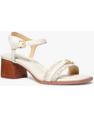 MICHAEL Michael Kors Mandy Signature Logo Sandal - White