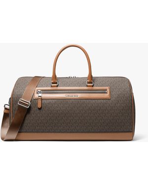Michael Kors Mk Jet Set Signature Logo Weekender Bag - Brown