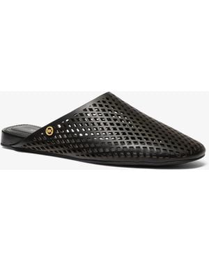 Michael Kors Cady Perforated Leather Mule - Black