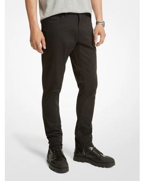 Michael Kors Parker Slim-Fit Stretch-Twill Trousers - Black
