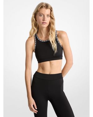 MICHAEL Michael Kors Mksujetador Deportivo Con Cinta De Logotipos - Negro