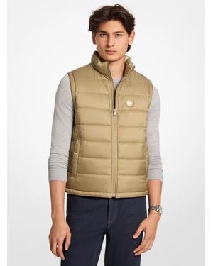 Michael Kors Signature Logo Reversible Vest - Natural