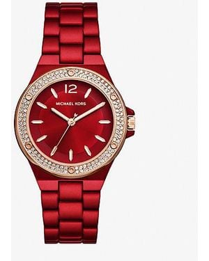 Michael Kors Lennox Pavé-Tone Watch - Red