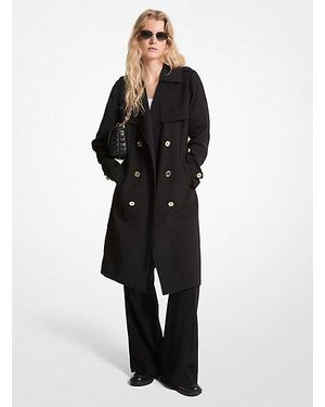 Michael kors black trench coat deals