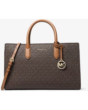 MICHAEL Michael Kors Mkbolso Satchel Scarlett Mediano Con Logotipo - Marrón