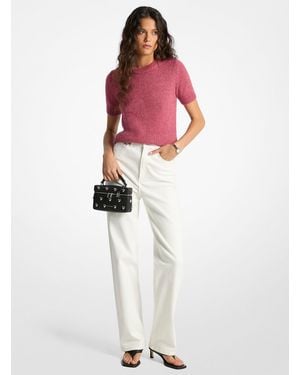 MICHAEL Michael Kors Mk Nylon And Alpaca Blend Short-Sleeve Jumper - Red