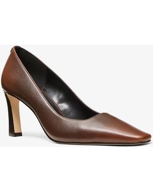 MICHAEL Michael Kors Mk Darrah Burnished Leather Pump - White
