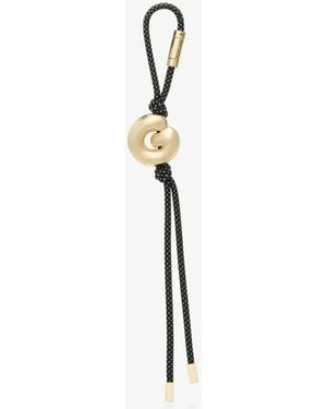 MICHAEL Michael Kors Mk Initial-Tone And Speckled Cord Bag Charm - White