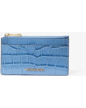 MICHAEL Michael Kors Mk Porta Carte Di Credito Jet Set Piccolo - Blu