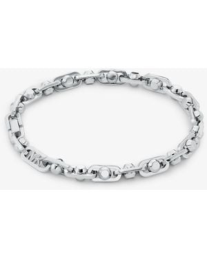 Michael Kors Mkpulsera Astor Link Grande De Latón Chapado En Metal Precioso - Metálico