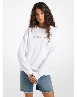 MICHAEL Michael Kors Mk Logo Embossed Cotton Jumper - White