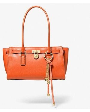 MICHAEL Michael Kors Mk Hamilton Moderne Small Leather Satchel - Orange