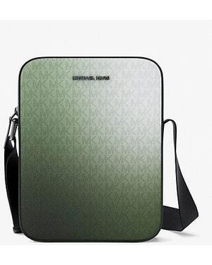 Michael Kors Cooper Small Ombré Signature Logo Reporter Bag - Green