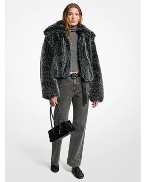 MICHAEL Michael Kors Michael Kors Faux Fur Blouson Jacket - Gray