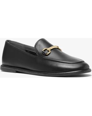 Michael Kors Outlet Mk Carson Leather Loafer - White