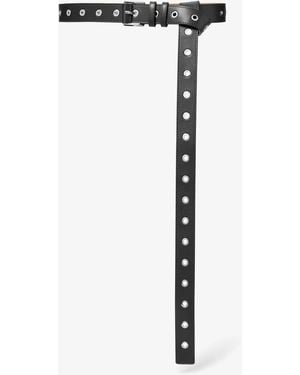 Michael Kors Grommeted Leather Belt - Metallic