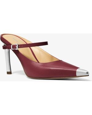 Michael Kors Kasia Leather High Mule Pump - Pink