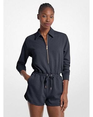 Michael Kors Logo Jacquard Romper - Blue