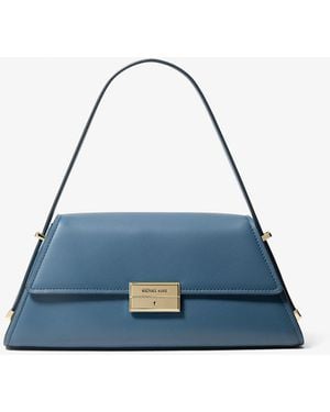 MICHAEL Michael Kors Ludlow Medium Leather Shoulder Bag - Blue