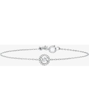 Michael Kors Pavé Logo Charm Bracelet - Natural