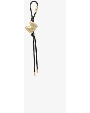 MICHAEL Michael Kors Mkadorno Para Bolso En Tono Con Cordón Moteado E Inicial - Blanco