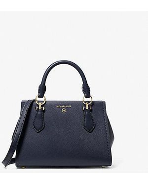MICHAEL Michael Kors Bandolera Marilyn pequeña de piel saffiano - Azul