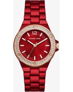 Michael Kors Lennox Pavé-Tone Watch - Red