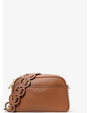 MICHAEL Michael Kors Mk Jet Set Small Leather Camera Crossbody Bag - Brown