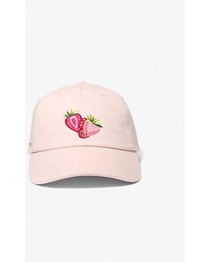 Michael Kors Fruit Embroidered Cotton Baseball Hat - Pink