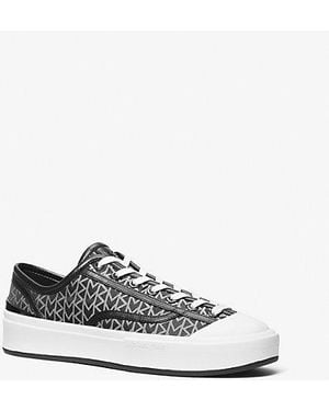 Michael Kors Jude Mk2000 Logo Jacquard Sneaker - White