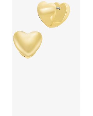 Michael Kors Mkpendientes Con Forma De Corazón Abombado - Blanco