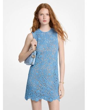 MICHAEL Michael Kors Michael Kors Paisley Crochet Cotton Dress - Blue