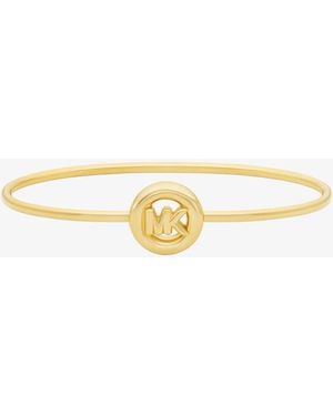 Michael Kors Logo Charm Bangle - Metallic