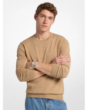 Michael Kors Merino Crewneck Jumper - Natural