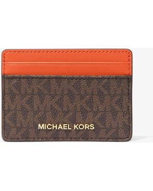 MICHAEL Michael Kors Mk Jet Set Signature Logo Card Case - White