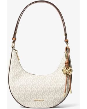 MICHAEL Michael Kors Mk Nolita Small Signature Logo Convertible Pochette - White