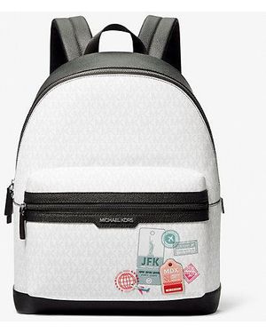 Michael Kors Embellished Medium Cooper Signature Logo Backpack - Black