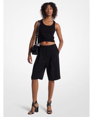 MICHAEL Michael Kors Mkbermudas Deportivas De Crepé Texturizado - Negro