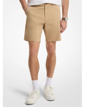 Michael Kors Stretch Cotton Shorts - Natural