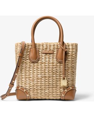 Michael Kors Malibu Woven Straw Crossbody Bag - Multicolour