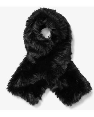 Michael Kors Faux Fur And Wool Scarf - Black