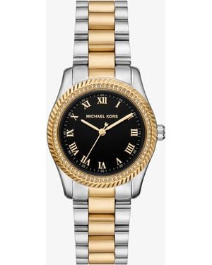 Michael Kors Mini Lexington Pavé Two-Tone Watch - Metallic